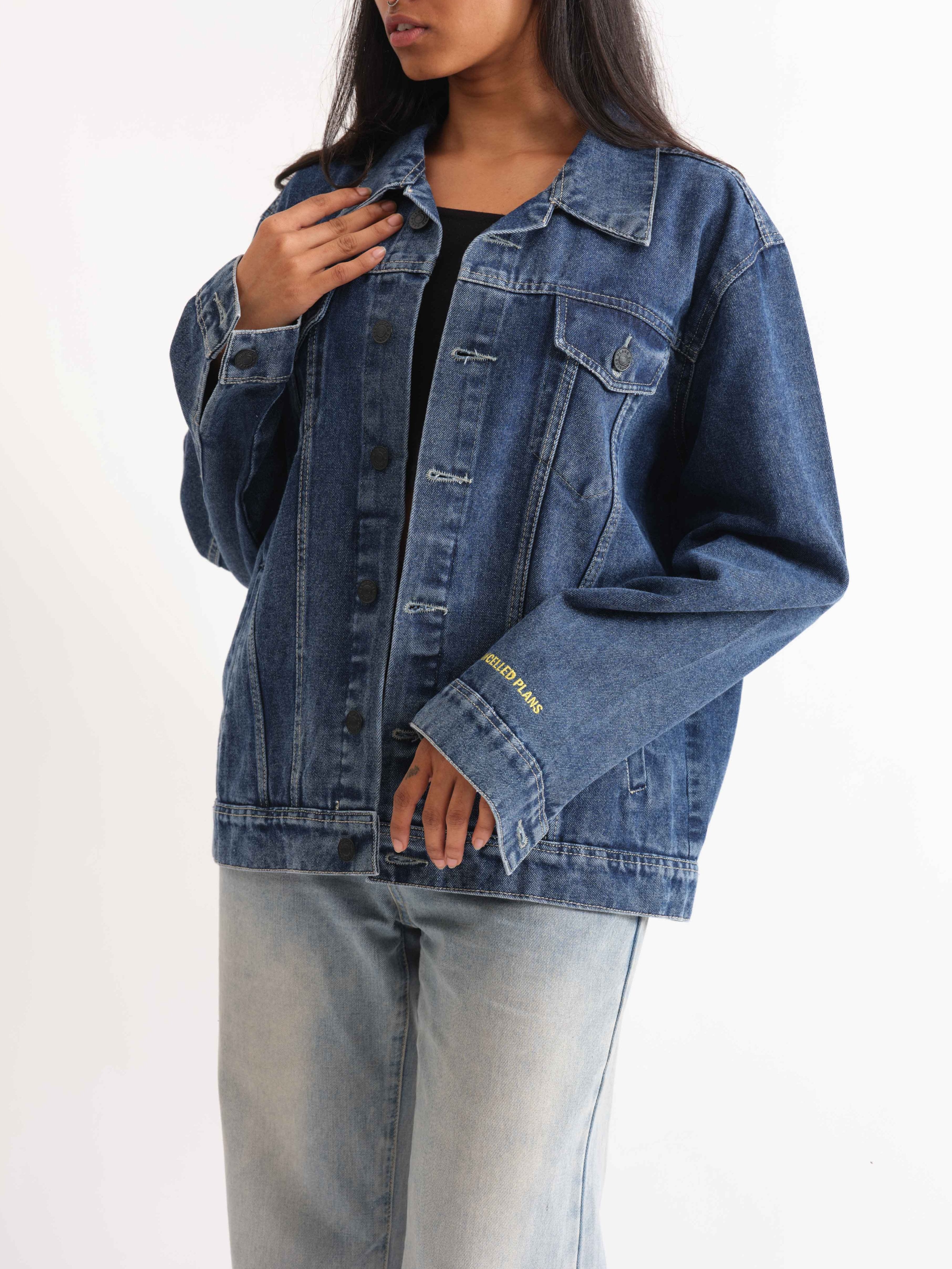 Timothee | Denim Jacket | Dark Blue - Cancelled Plans shop