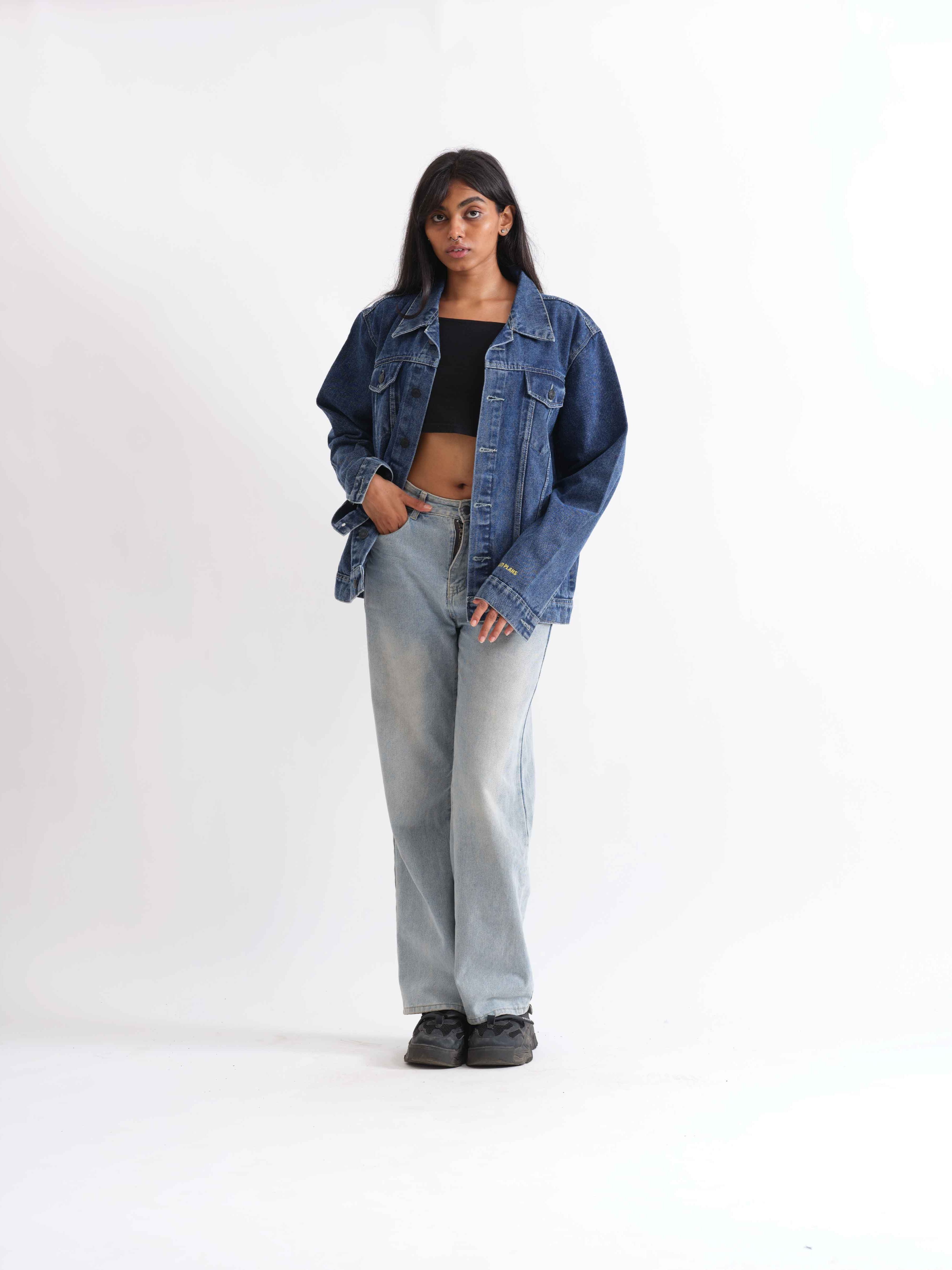 Lenny | Denim Jacket | Dark Blue - Cancelled Plans shop