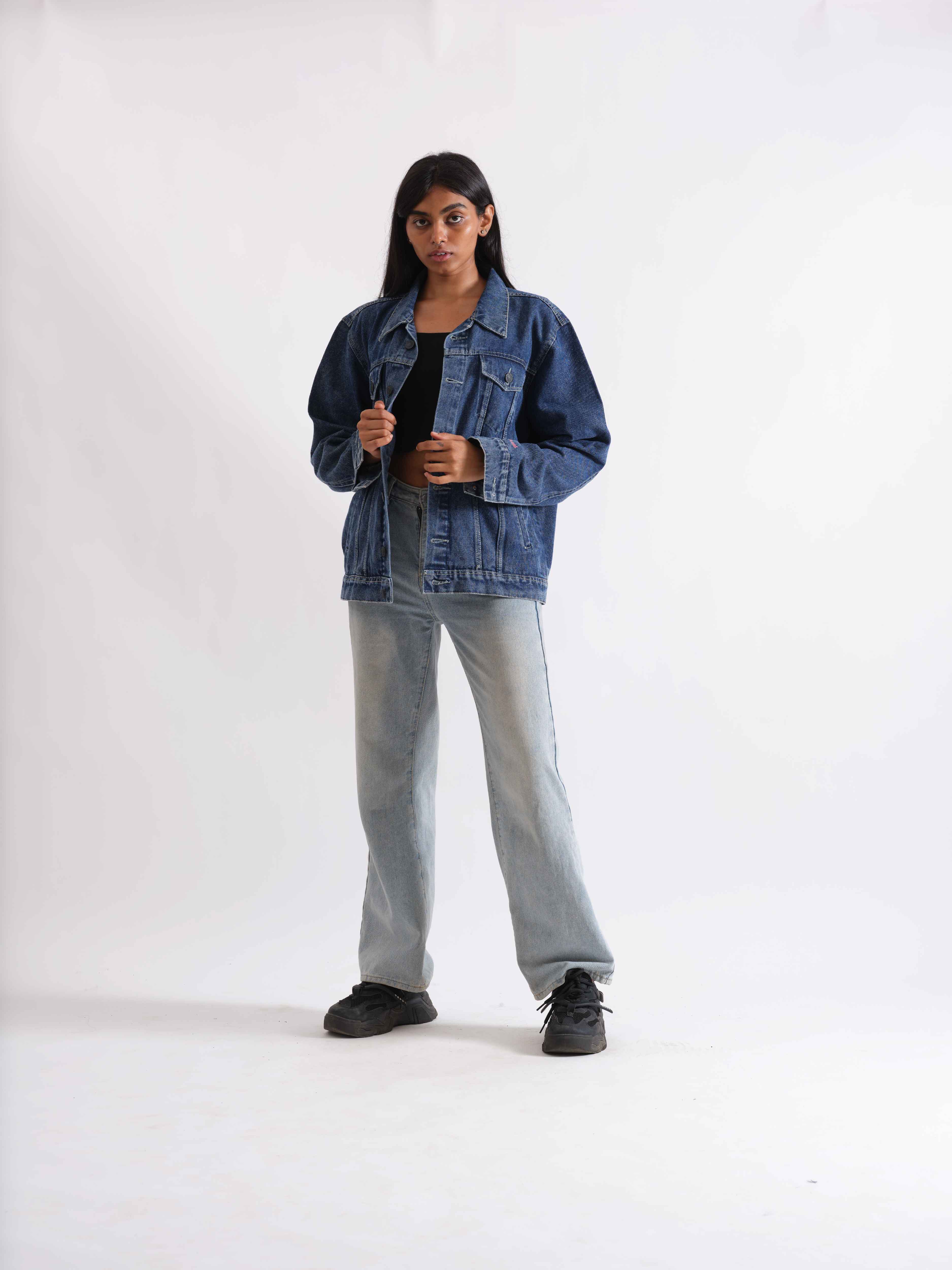 Queens | Denim Jacket | Dark Blue - Cancelled Plans shop