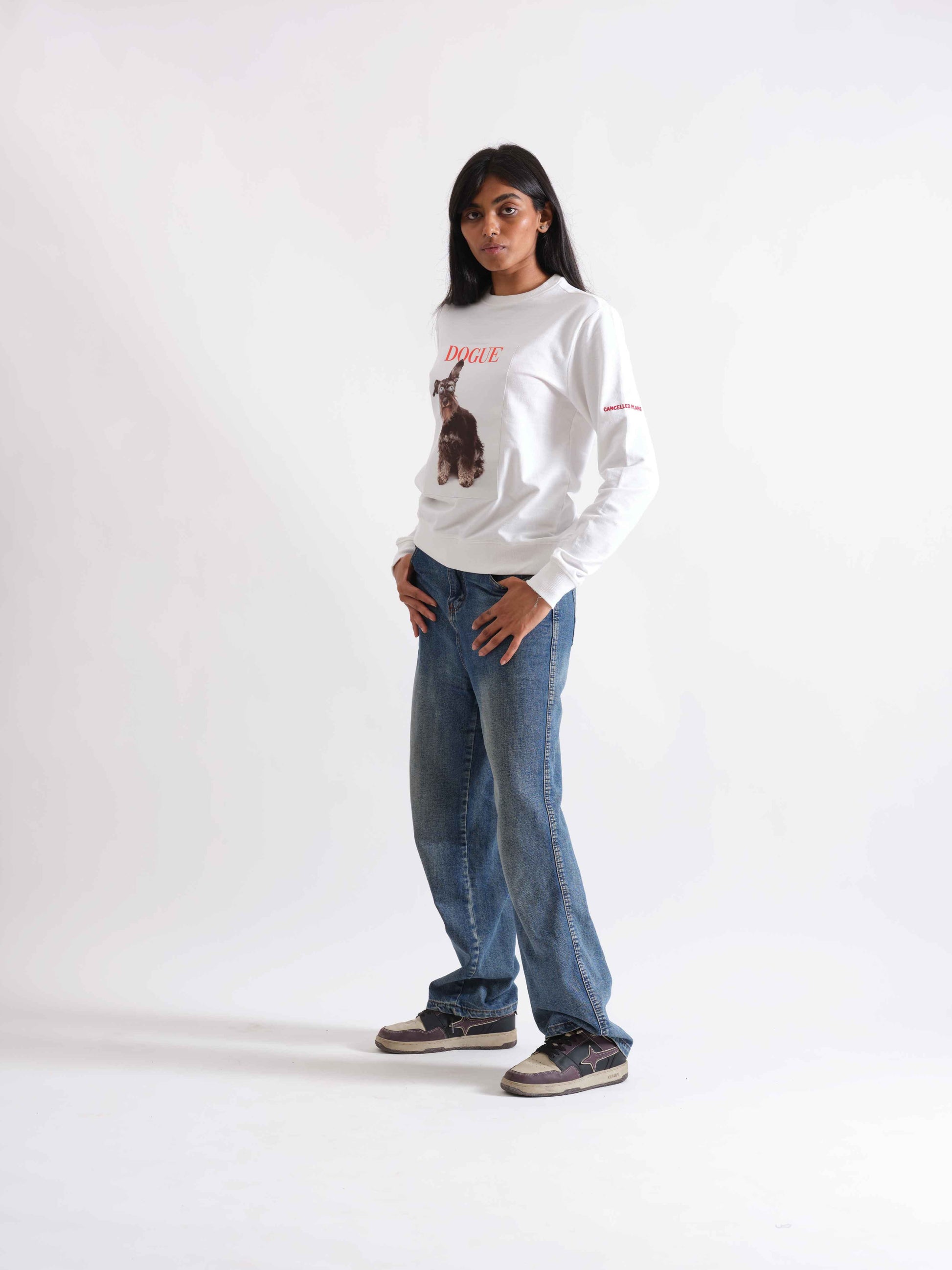 Clooney | Sweatshirt | White - Cancelled Plans shop