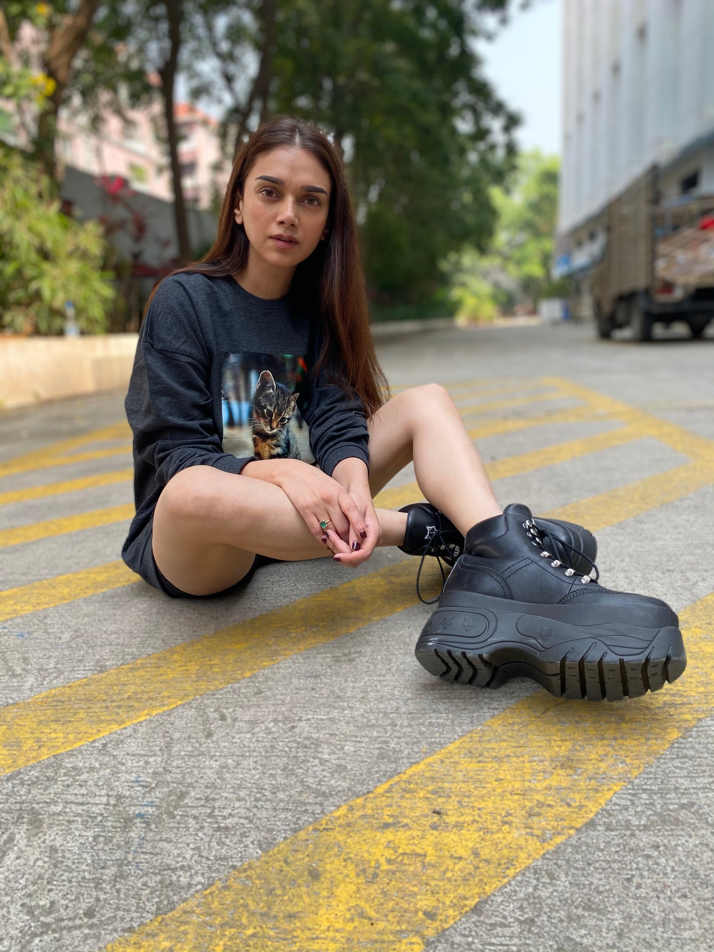 100% Recycled Cotton Sweatshirt w CLEOCATRA 1