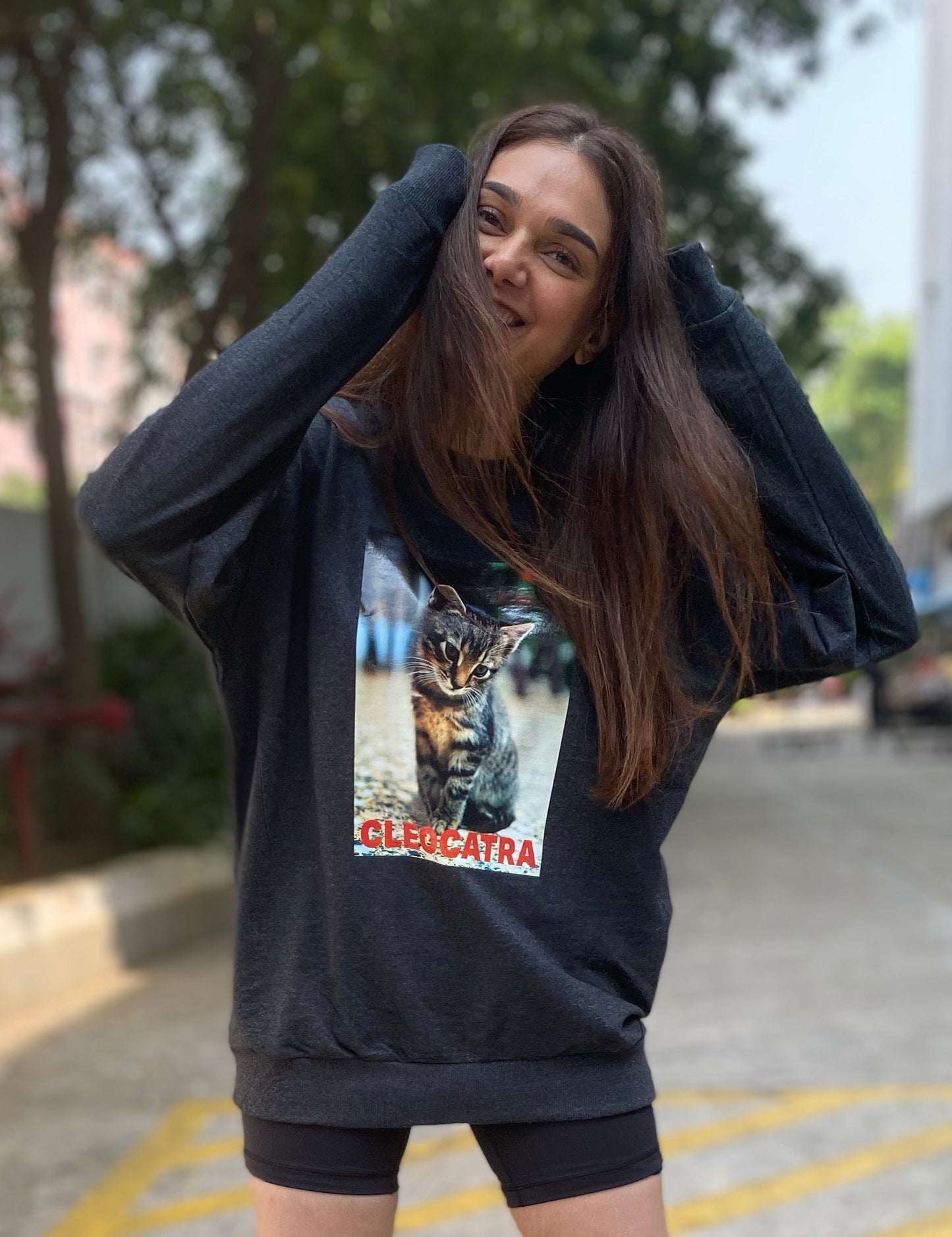 100% Recycled Cotton Sweatshirt w CLEOCATRA 1