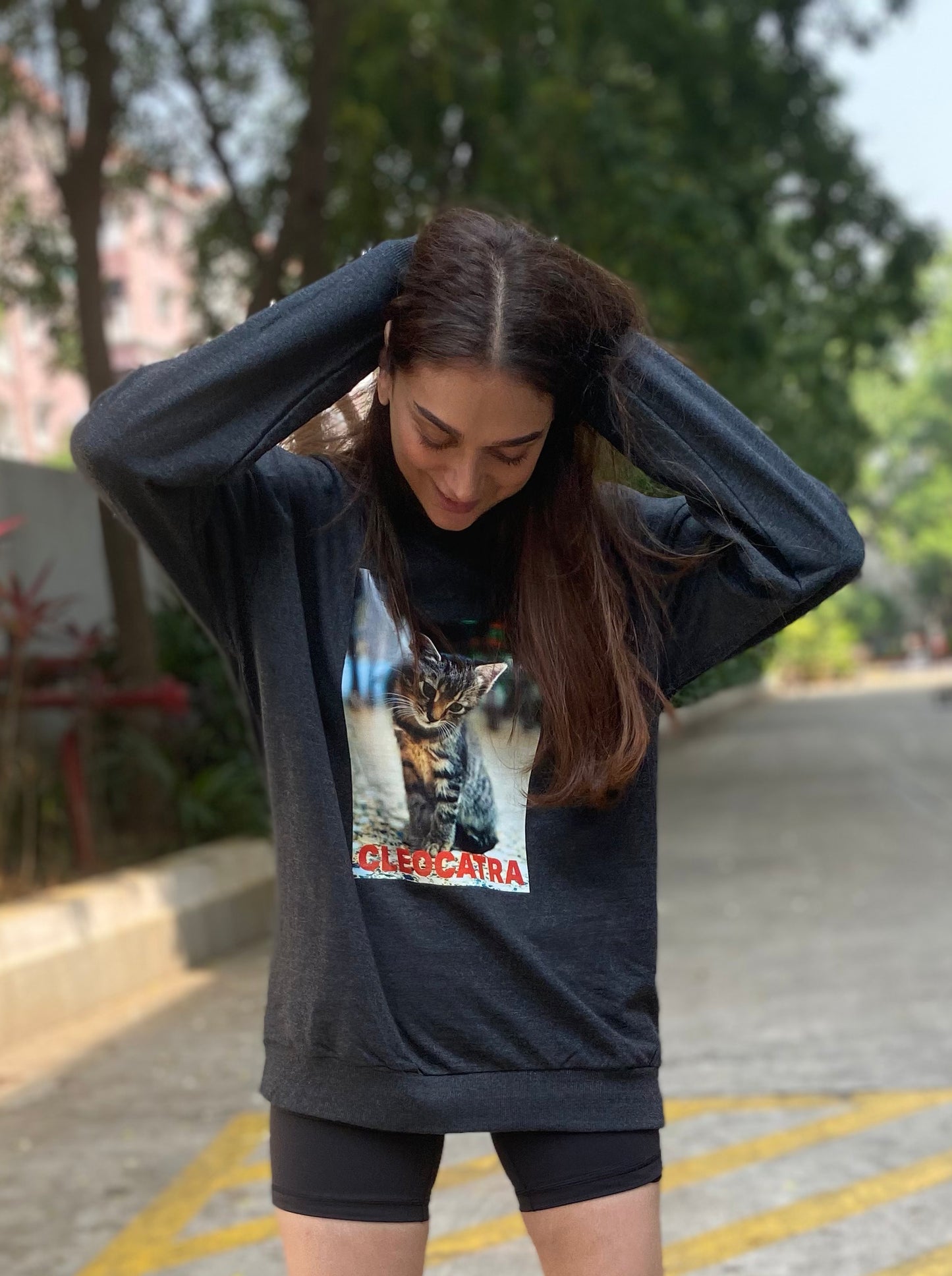 100% Recycled Cotton Sweatshirt w CLEOCATRA 1