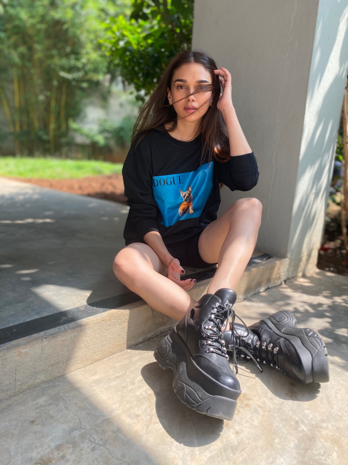 100% Recycled Cotton Sweatshirt w DOGUE 2