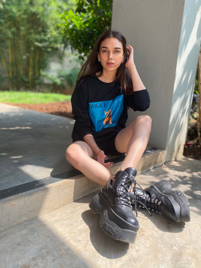 100% Recycled Cotton Sweatshirt w DOGUE 2