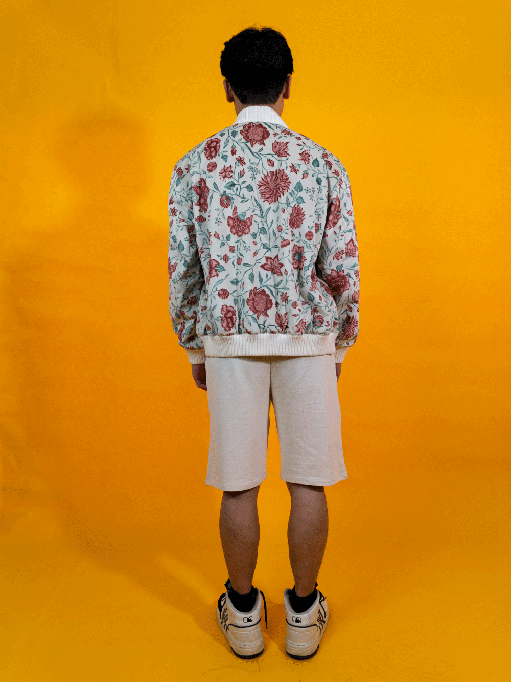 Winter Bloom Bomber Jacket