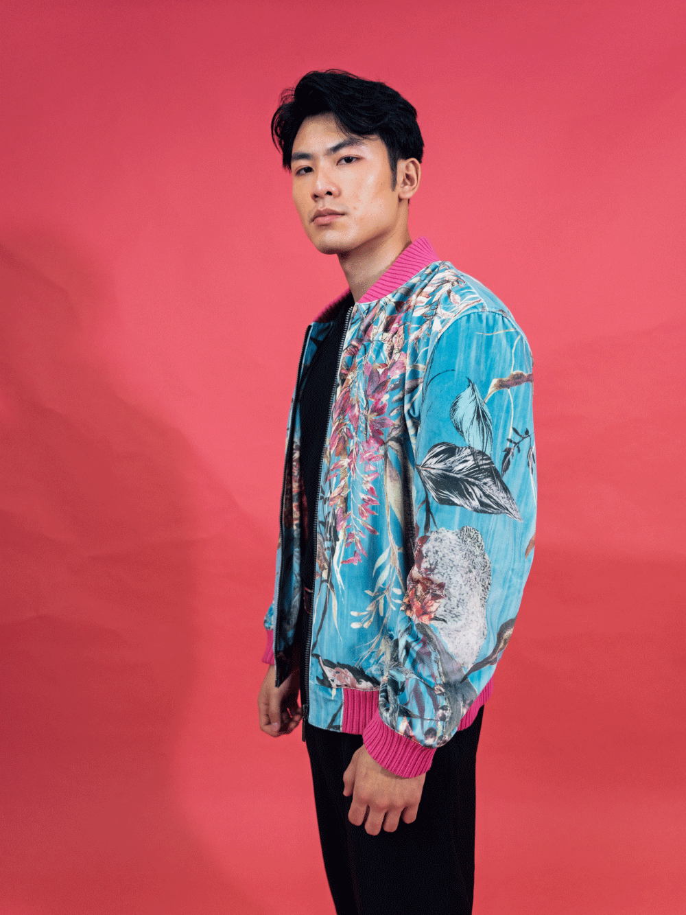 Ocean Blossom Bomber Jacket